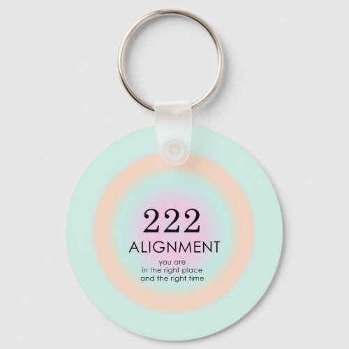 Angel Numbers Numerology 222 Alignment Motivation  Keychain