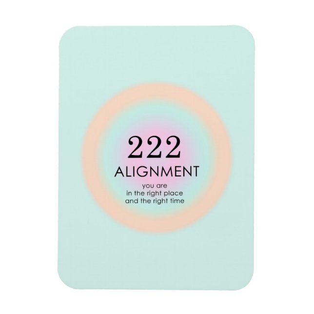 Angel Numbers Numerology 222 Alignment Motivation Magnet (Vertical)