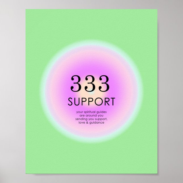 Angel Numbers Numerology 333 Meaning Support Poster (Front)