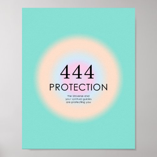 Angel Numbers Numerology 444 Protection  Poster