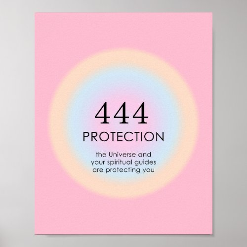 Angel Numbers Numerology 444 Protection Poster