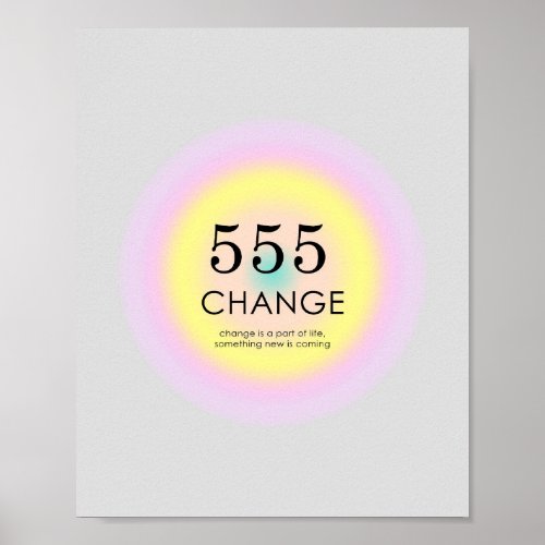 Angel Numbers Numerology 555 Change Meaning  Poster