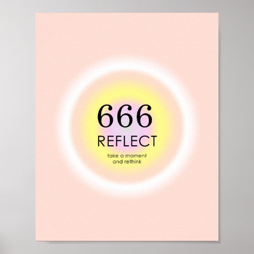 Angel Numbers Numerology 666 Reflect Meaning  Poster