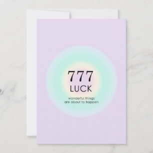 Angel Numbers Numerology 777 Luck Invitation
