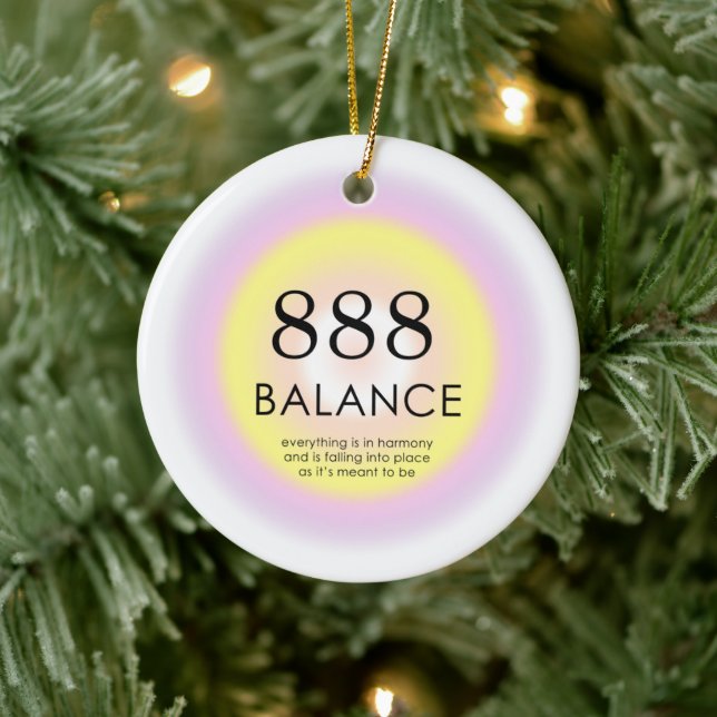 Angel Numbers Numerology Meaning 888 Balance   Ceramic Ornament (Tree)