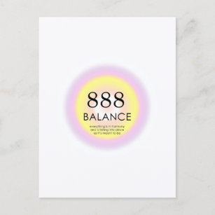 Angel Numbers Numerology Meaning 888 Balance   Postcard
