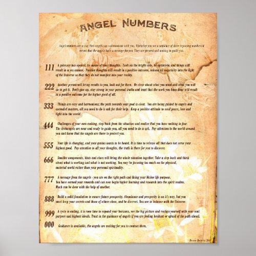 ANGEL NUMBERS POSTER