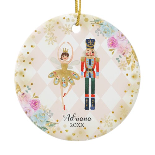 Angel Nutcracker and Toy Soldier ornament Girl