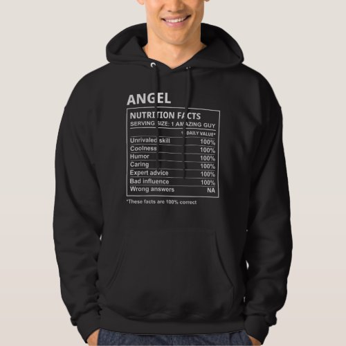 Angel Nutrition Facts Funny Novelty Mens Custom Na Hoodie