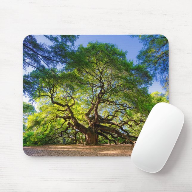 Angel Oak Tree Mouse Pad (With Mouse)