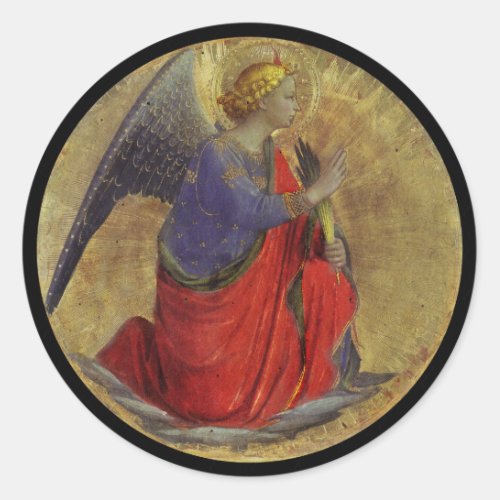 Angel of Annunciation by Fra Angelico Classic Round Sticker