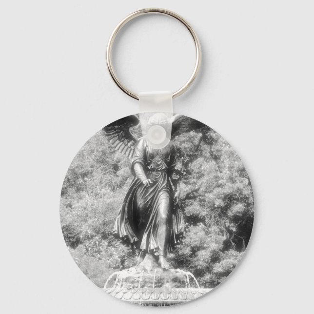 Angel of Central Park NYC. Keychain (Front)