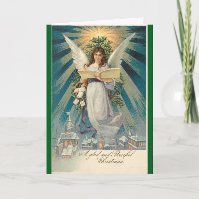 Angel Of Christmas Peace Holiday Card (Front)