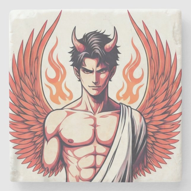 Angel of Darkness  Stone Coaster (Front)