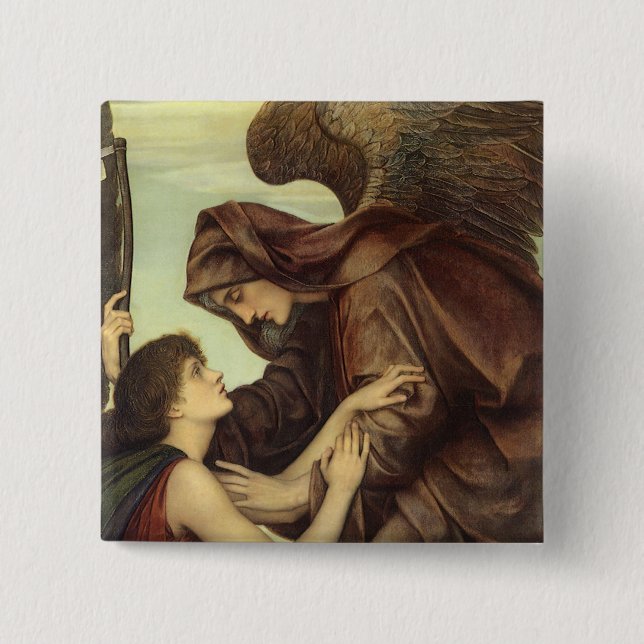 Angel of Death by Evelyn De Morgan Button (Front)