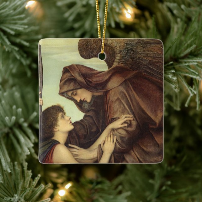 Angel of Death by Evelyn De Morgan Ceramic Ornament (Tree)