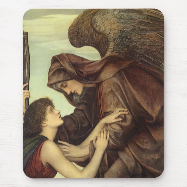 Angel of Death by Evelyn De Morgan Mouse Pad (Front)