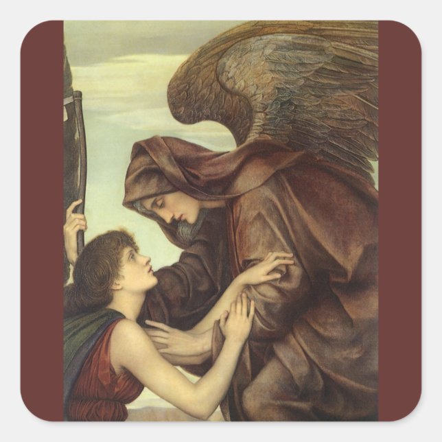 Angel of Death by Evelyn De Morgan Square Sticker (Front)