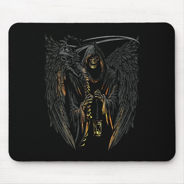 Angel Of Death Grim Reaper Scary Halloween Occult  Mouse Pad (Front)