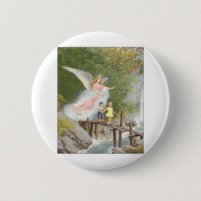 Angel of God my guardian dear! Pinback Button (Front)