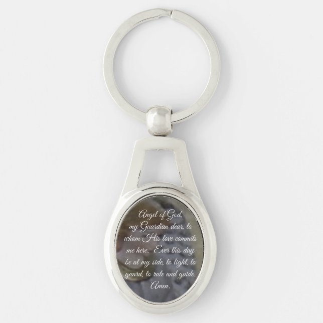Angel of God Prayer Keychain (Front)