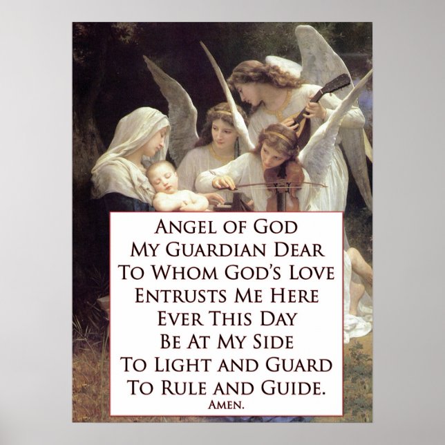 Angel of God Prayer Poster (Front)
