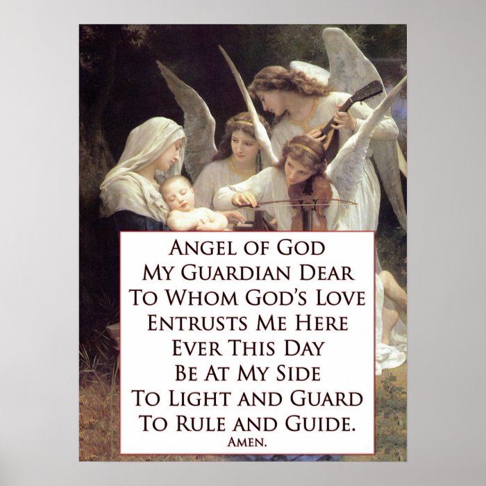 Angel of God Prayer Posters