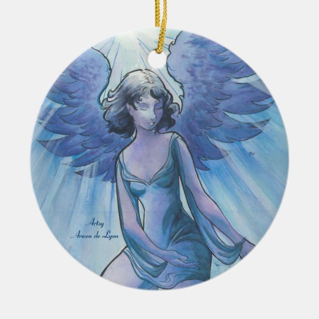 Angel of Grace Ceramic Ornament (Front)