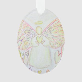 Angel of Hearts Art Gift Holiday Ornament