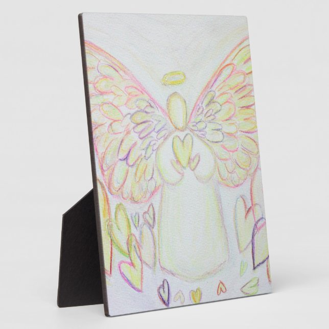 Angel of Hearts Art Painting Gift Plaque (Side)