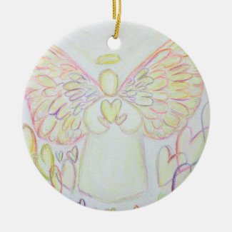 Angel of Hearts Holiday Pendant Ornament
