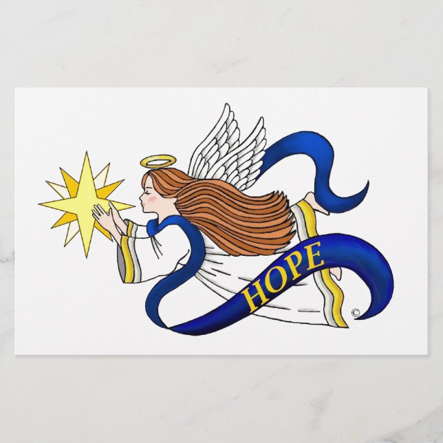 "Angel of Hope" Stationery (Front)