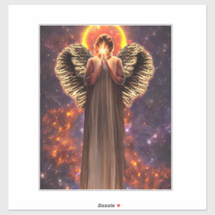 Angel Of Love And light Original Fantasy Art Sticker