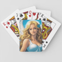Angel of Love and Peace - fantastic, fantasy Comic Playing Cards