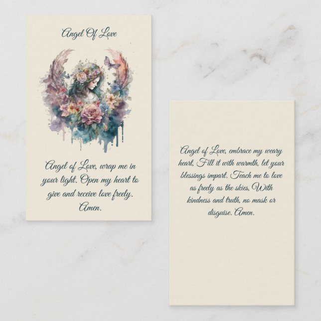 Angel Of Love Prayer Card (Front/Back)