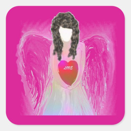 Angel Of Love Square Sticker