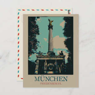 Angel of Peace monument, Munich, Germany Postcard