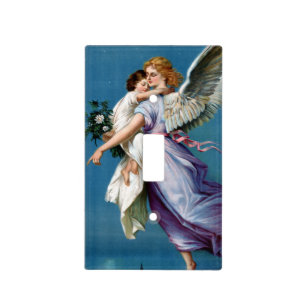 Angel of Peace Vintage Poster Restored Light Switch Cover