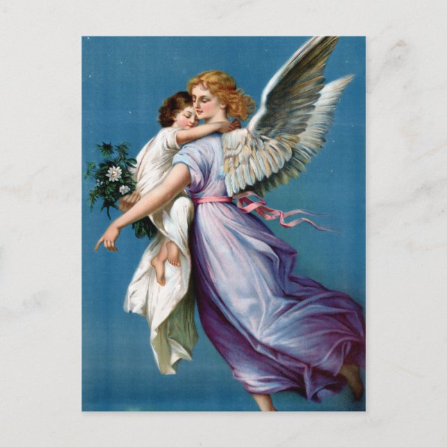 Angel of Peace Vintage Poster Restored Postcard (Front)