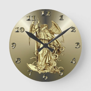Angel of Protection Round Clock
