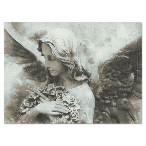 angel of roses tissue paper