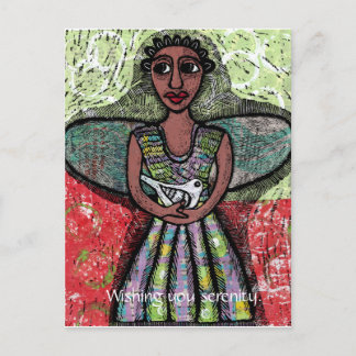 Angel of solidarity holiday postcard