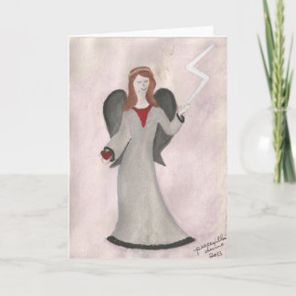 angel of strength... by peacewillow holiday card