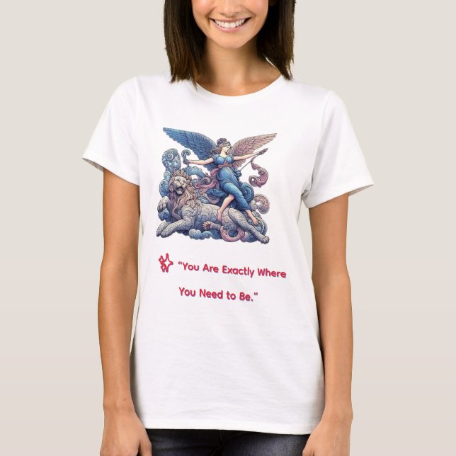🏹👼Angel of Strength with Lion 🦁 T-Shirt (Front)