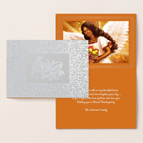 Angel of Thanksgiving Luxury  Foil Card