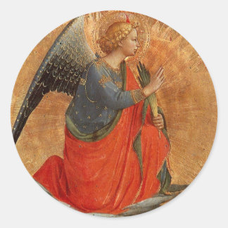 Angel of the Annunciation c1437 Classic Round Sticker