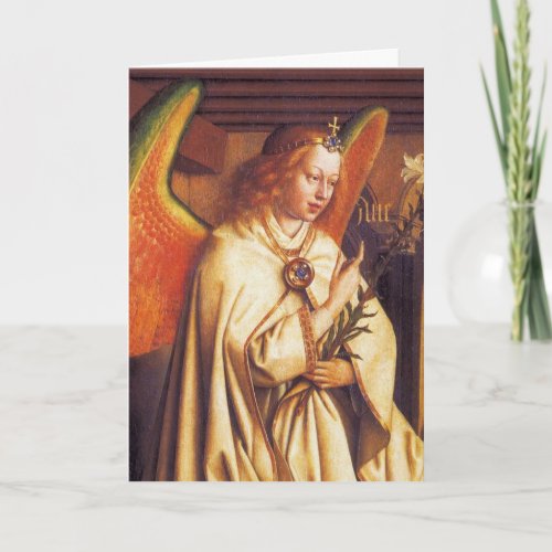 Angel of the Annunciation Christmas Greetings Holiday Card
