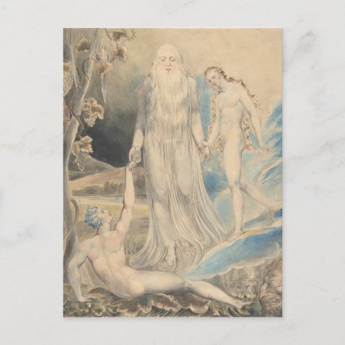Angel of the Divine Presence Bringing Eve to Adam Postcard