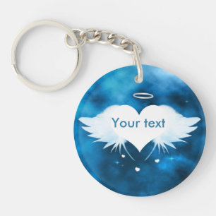 Angel of the Heart - Double-sided round keychain