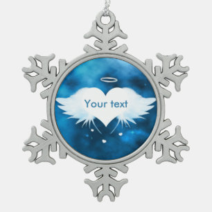 Angel of the Heart Pewter Snowflake Ornament